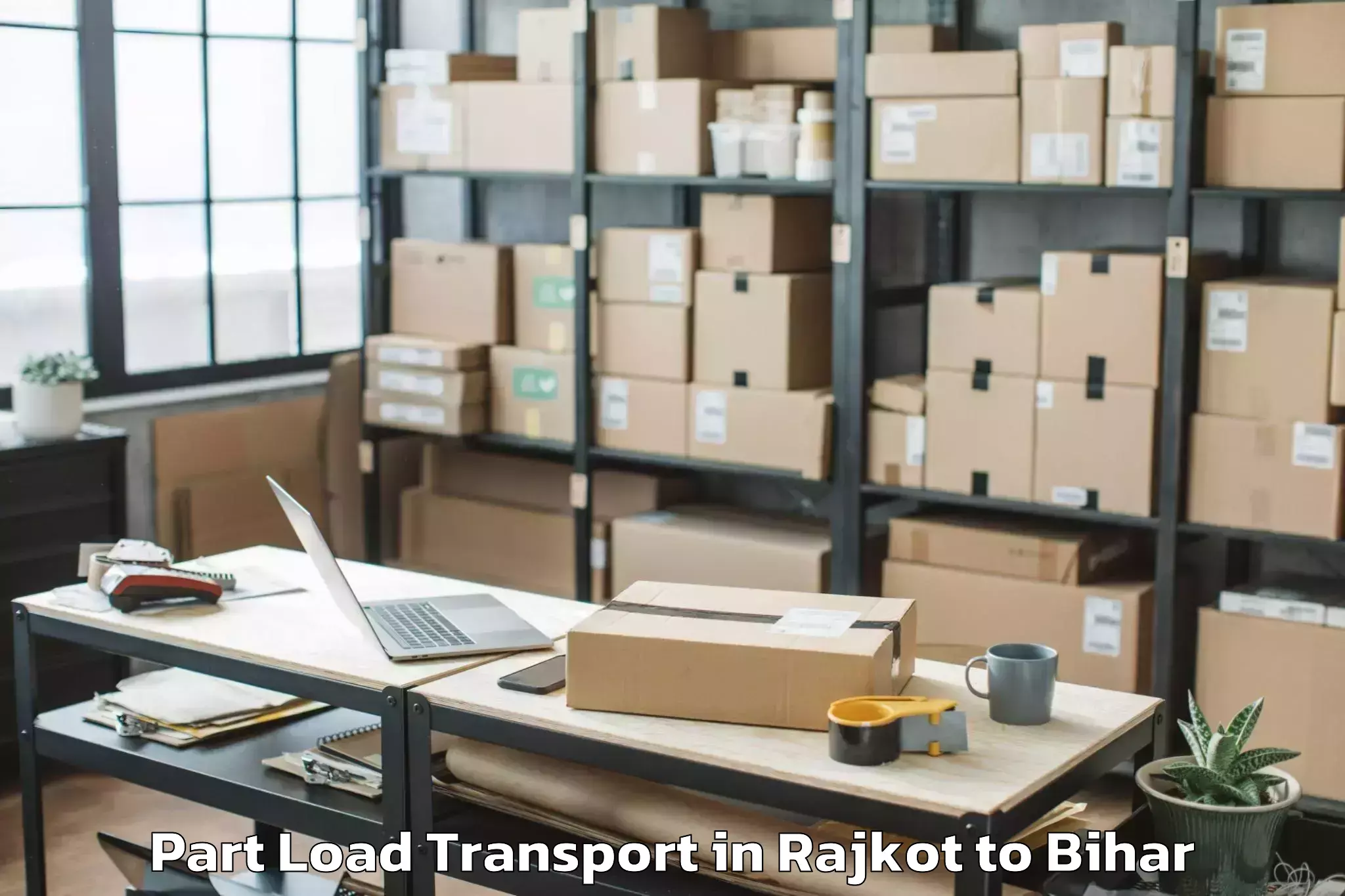 Easy Rajkot to Asarganj Part Load Transport Booking